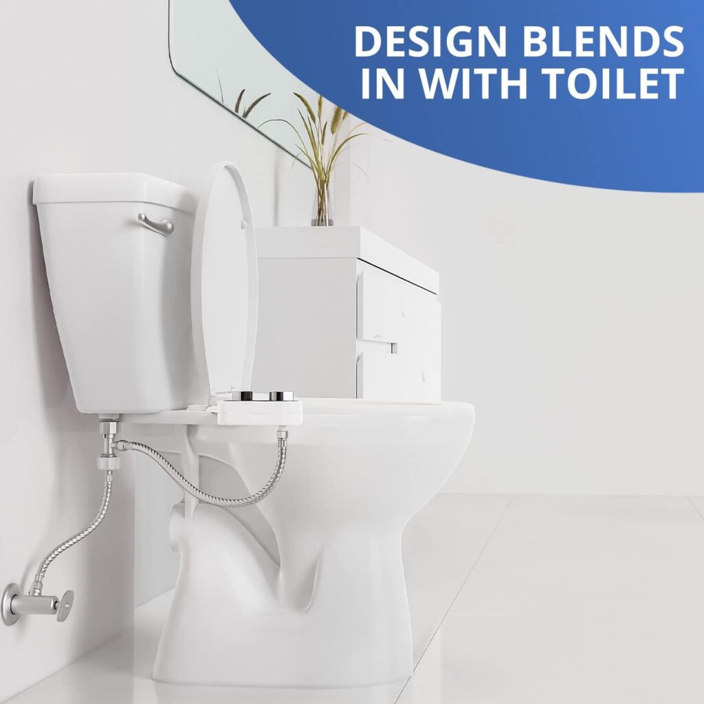 Clear Rear Bidet Attachment for Toilet - Elevate Your Bathroom w/Our Self-Cleaning Bidet, FSA HSA Eligible - Ultimate Bidet Toilet Seat Experience, Toilet Accessories For Hygiene - Toilet Bidet