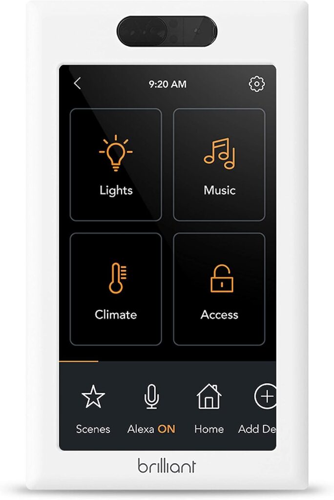 Brilliant Smart Home Control (1-Switch Panel) — Alexa Built-In  Compatible with Ring, Sonos, Hue, Google Nest, Wemo, SmartThings, Apple HomeKit — In-Wall Touchscreen Control for Lights, Music,  More