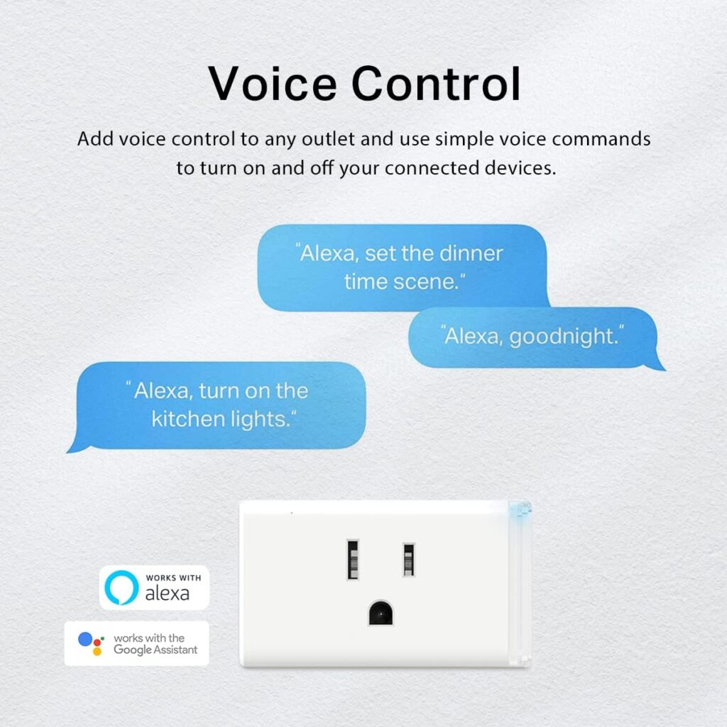 Kasa Smart Plug HS103P2, Smart Home Wi-Fi Outlet Works with Alexa, Echo, Google Home  IFTTT, No Hub Required, Remote Control,15 Amp,UL Certified, 2-Pack White