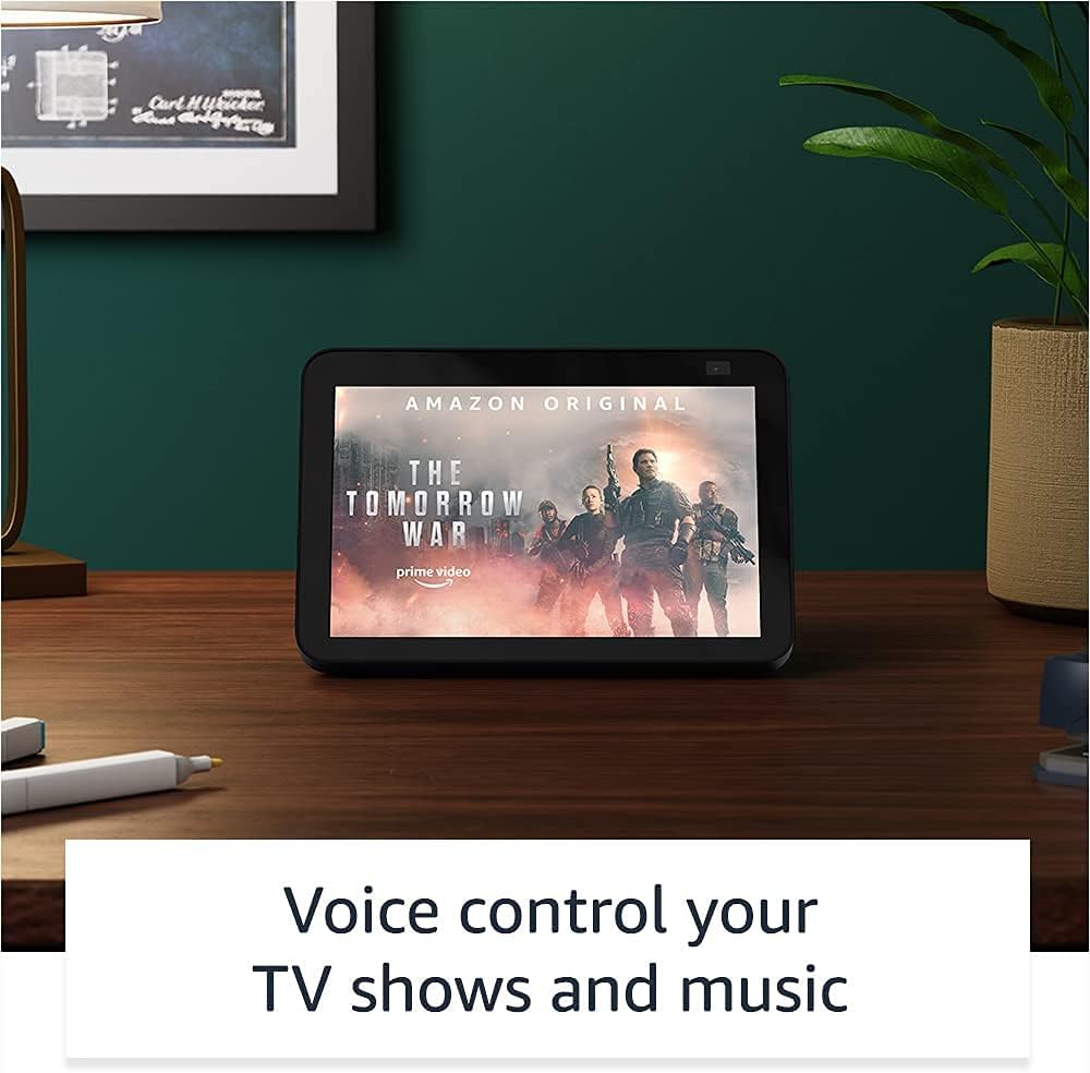 Smart Home Bundle - Echo Show 8 + Blink Video Doorbell + Blink Outdoor 1-Cam System + 2 Smart Plugs