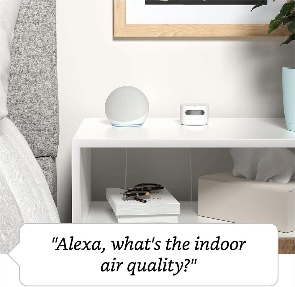 Amazon Smart Air Quality Monitor – Know your air, Works with Alexa– A Certified for Humans Device