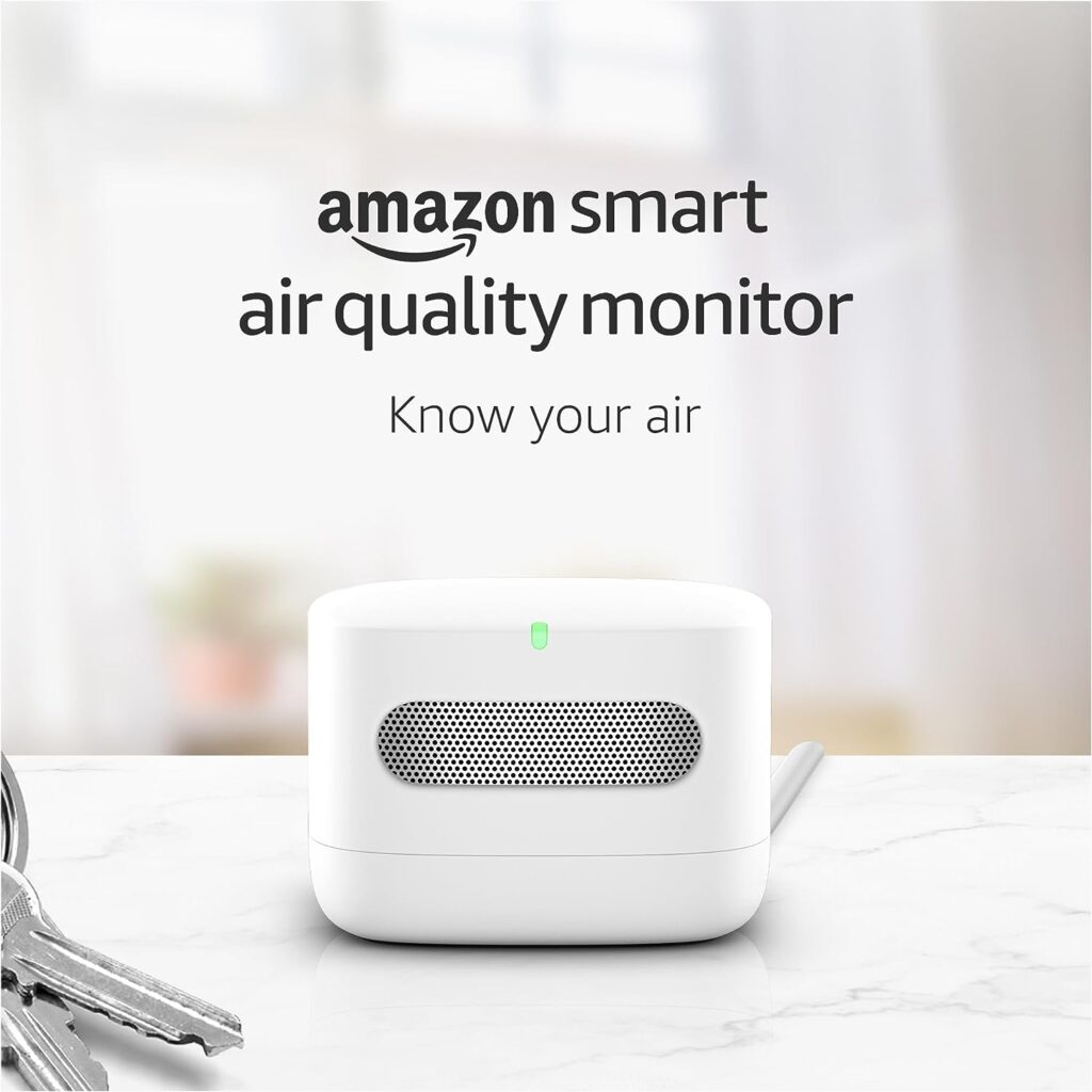 Amazon Smart Air Quality Monitor – Know your air, Works with Alexa– A Certified for Humans Device