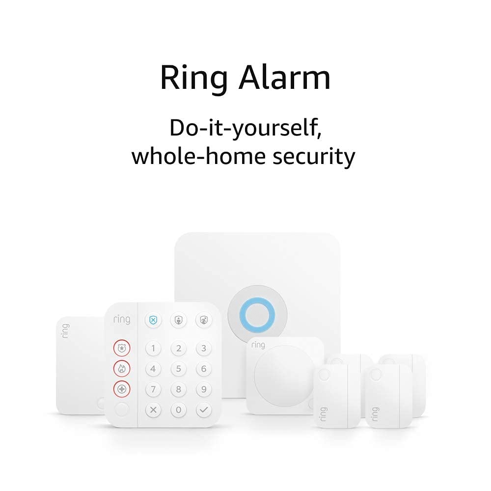 Certified Refurbished Ring Alarm 8-piece kit (2nd Gen) – home security system with optional 24/7 professional monitoring – Works with Alexa