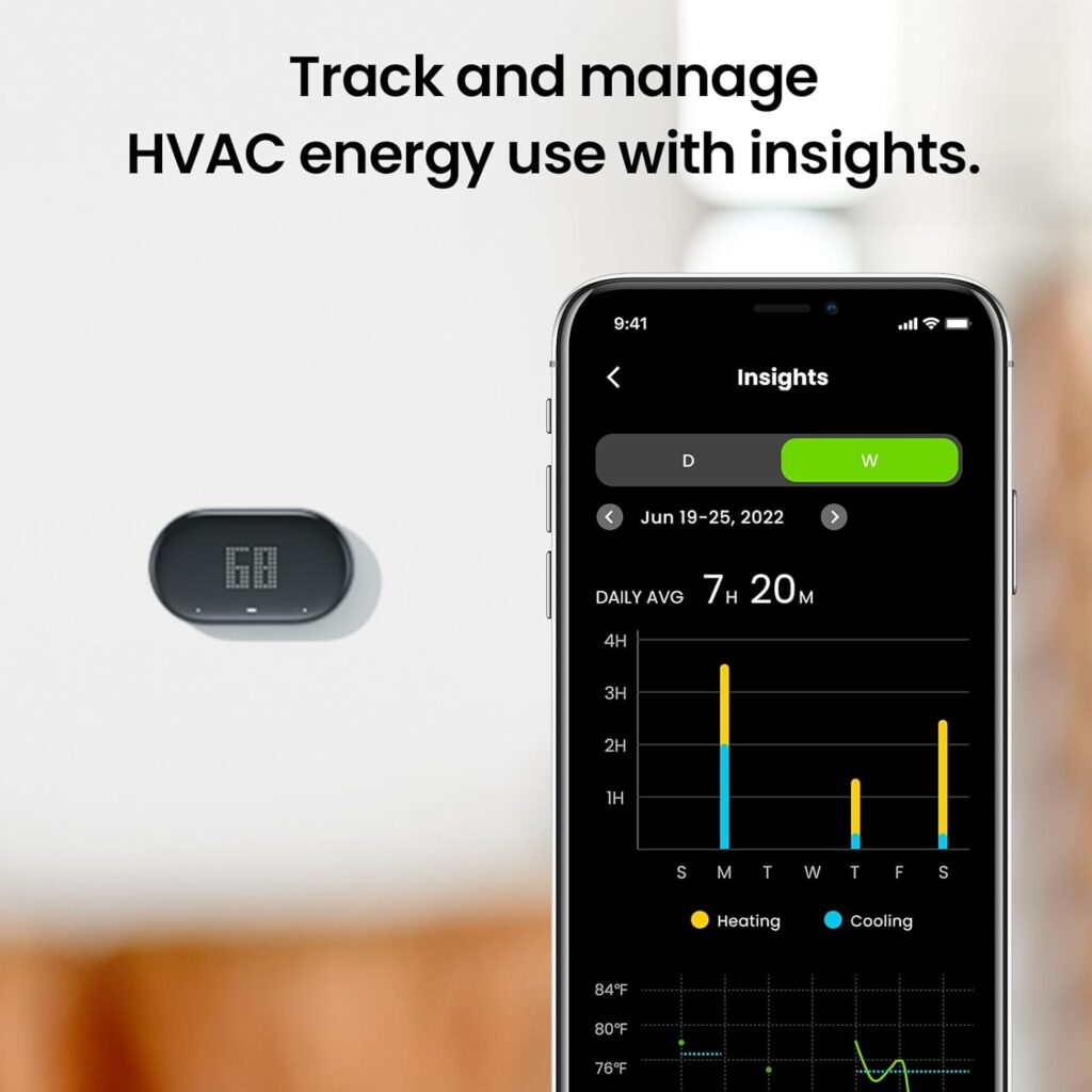 Degrii Smart Thermostat with Energy Saving, Programmable WiFi Thermostat DIY Installation in 15 mins, Compatible with Alexa and Google Assistant.