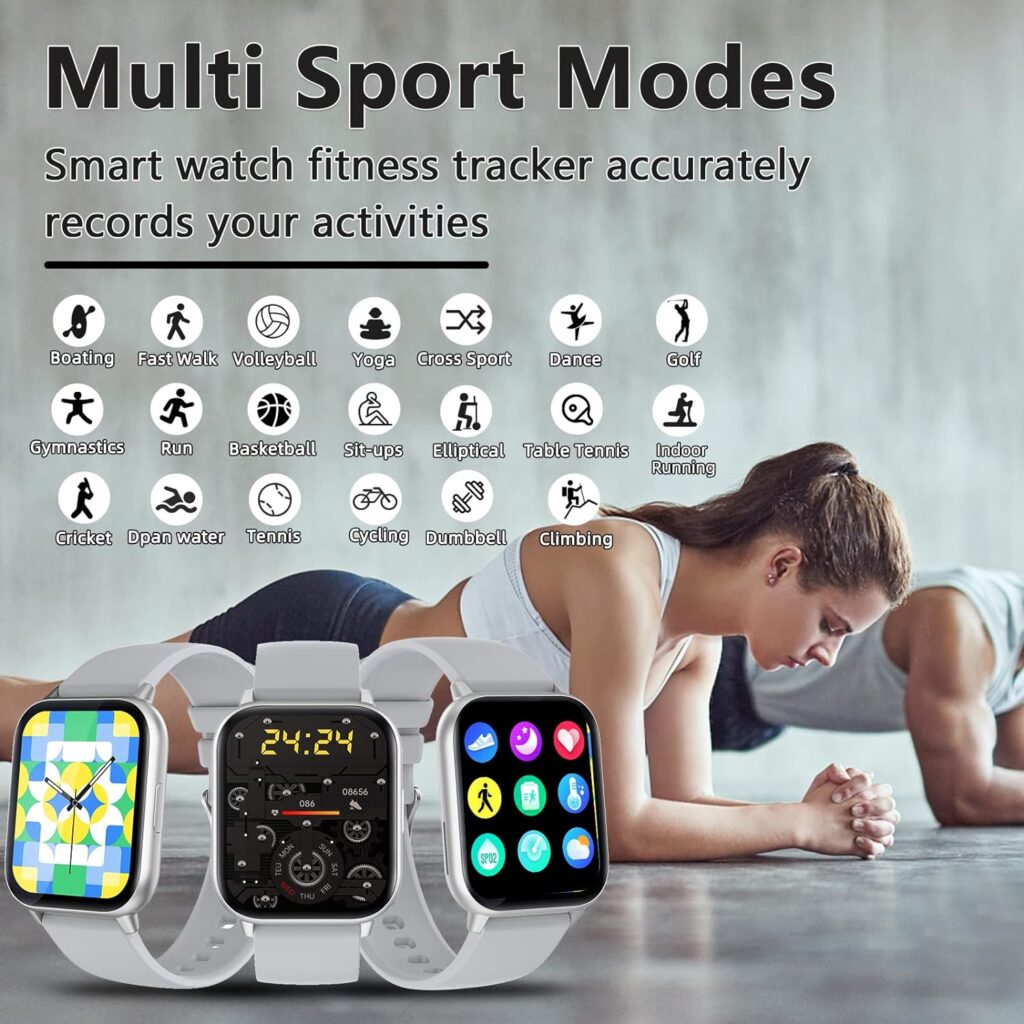 Smart Watch (Answer/Make Call), 1.9 Smartwatch Fitness Tracker for Android and iOS Phones with Heart Rate Sleep Tracking, Multi Sport Modes, Blood Oxygen, Ai Voice,Waterproof Watch for Women Men